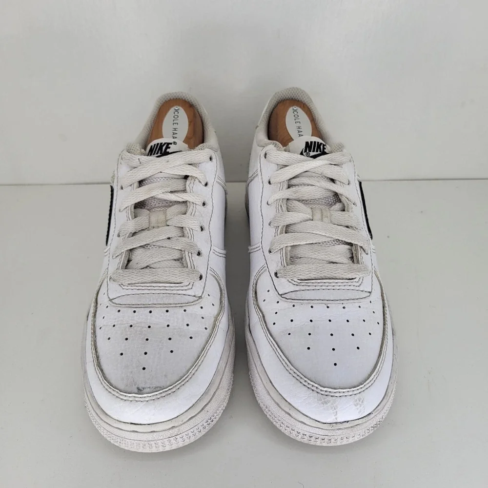 Nike Air Force 1 GS Cut Out Swoosh White/Black Womens Sz 6 Kids Sz 4Y DR7889-100